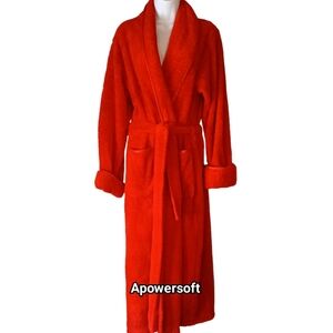 Cherry Red Plush Bath Robe — Bath & Body Works — Size L/XL